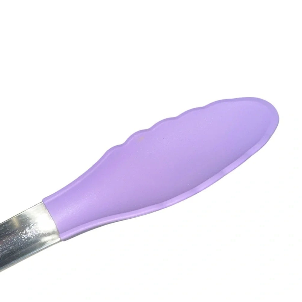 Williams Sonoma Stainless-Steel Silicone Slotted Turner + Tongs in Purple/Lilac